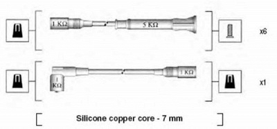 MAGNETI MARELLI 941075050547 -  Комплект проводов зажигания